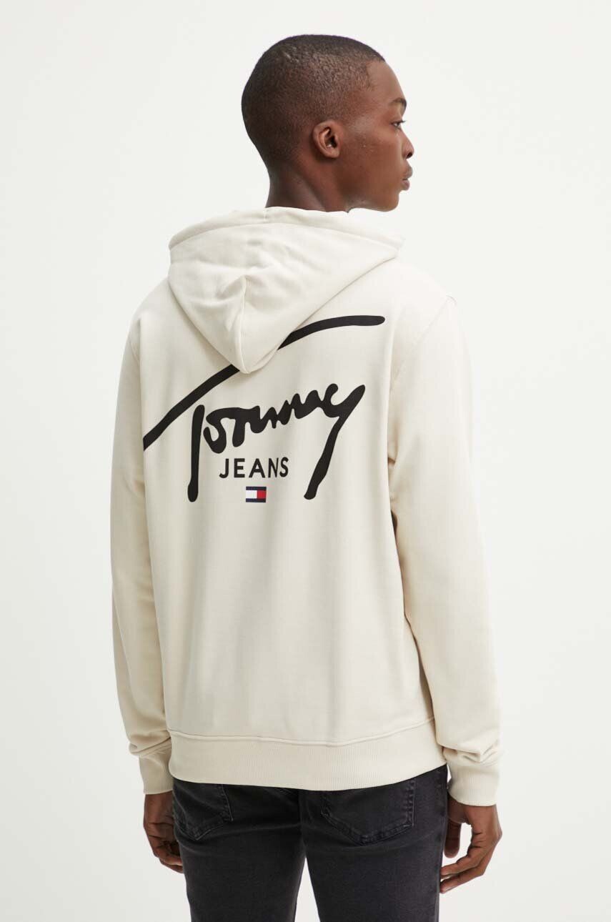 

Хлопковая толстовка Tommy Jeans, бежевый