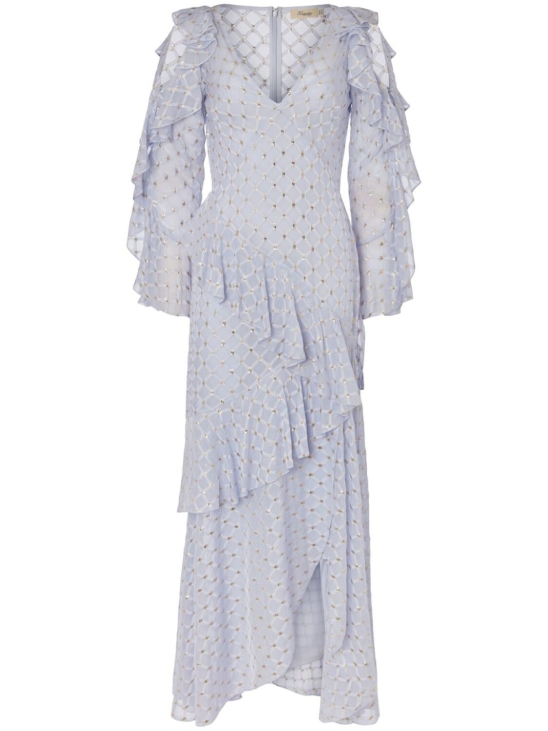 

Temperley London длинное платье Angelico, синий
