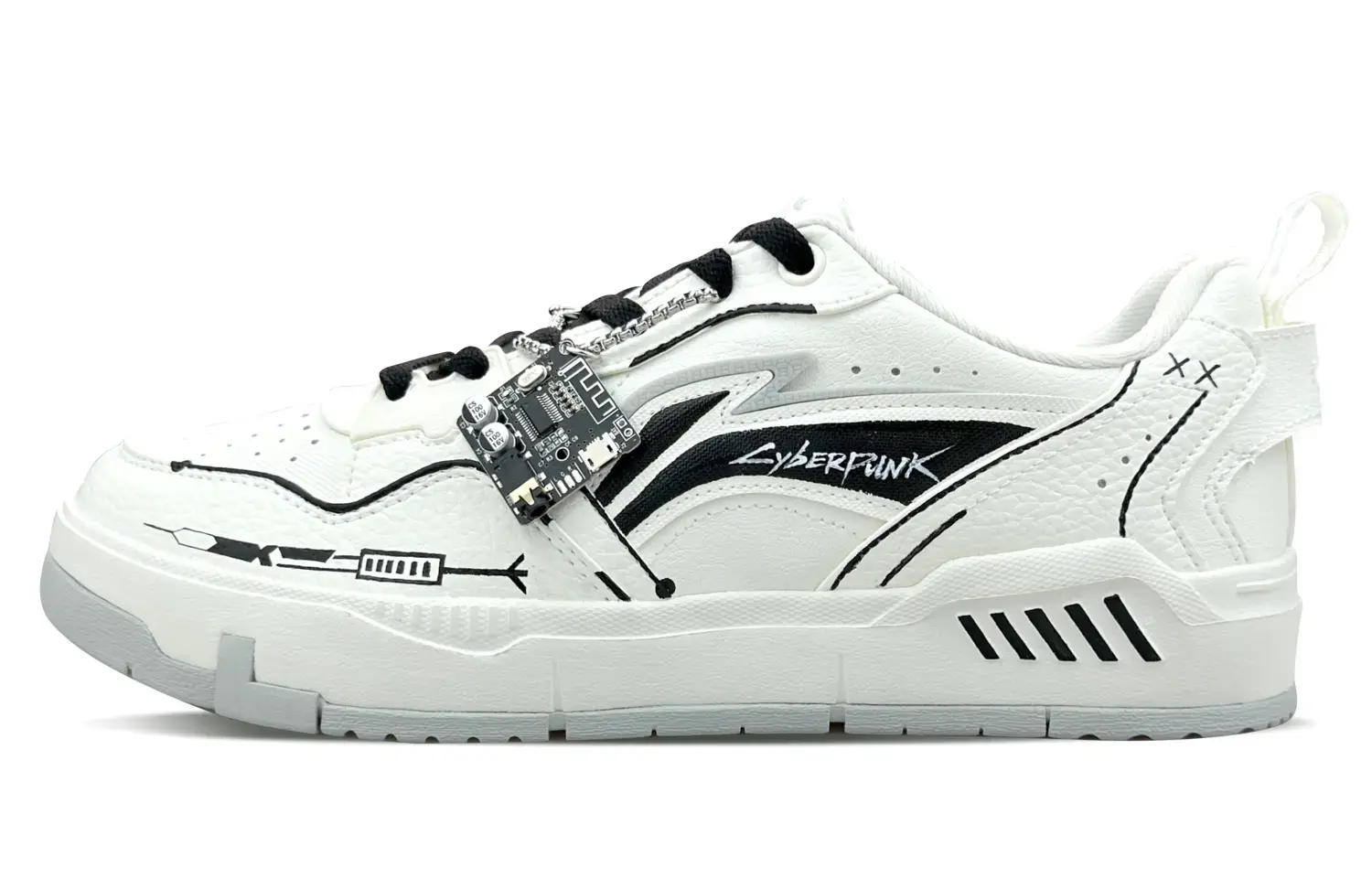 

LINING Кроссовки для скейтбординга Yuan Chu Mech Warrior с антискользящей амортизацией, низкие, мужские, цвета слоновой кости