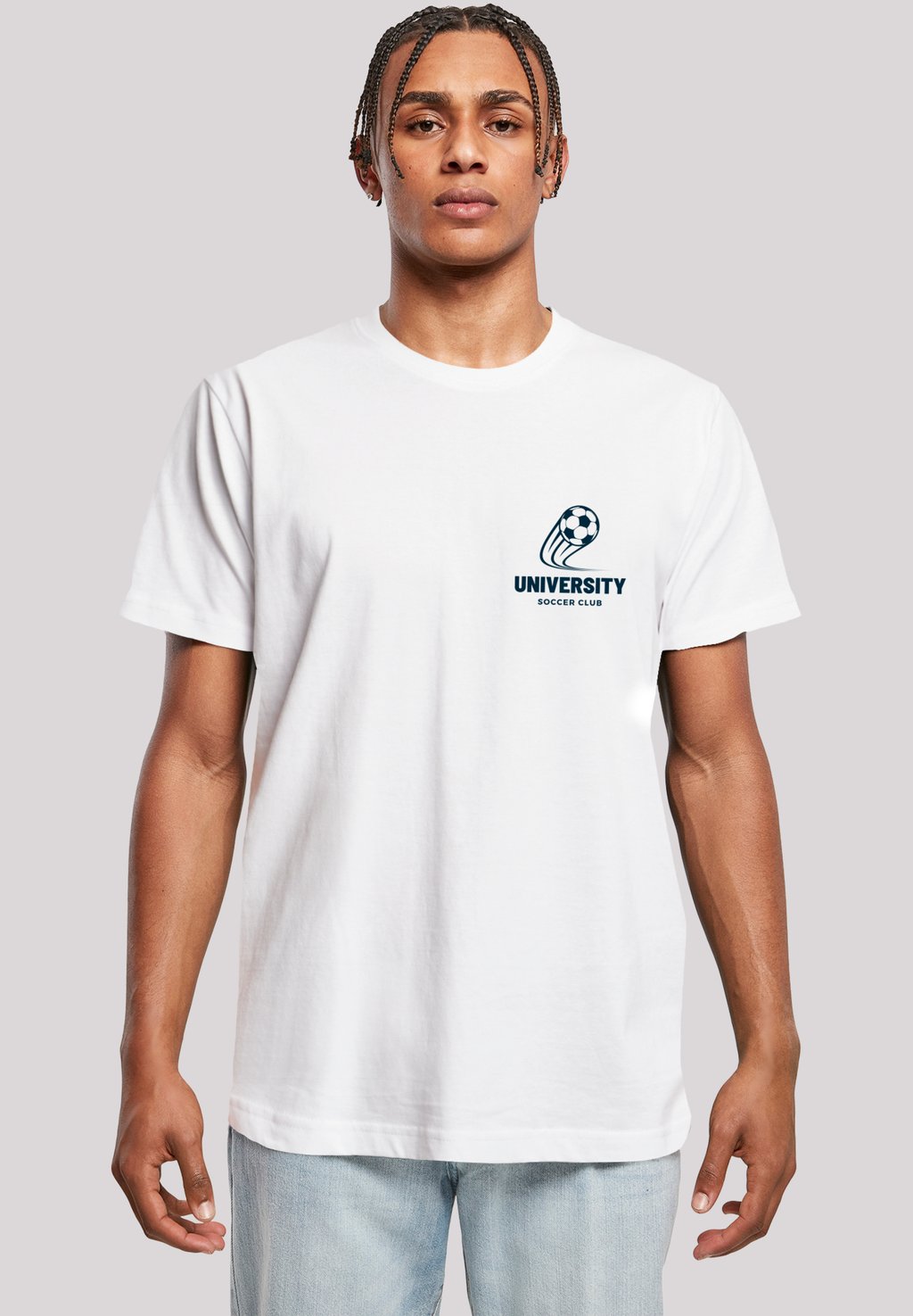 

Футболка с принтом UNIVERSITY SOCCER CLUB CLASSIC MINIMALIST F4NT4STIC, белый