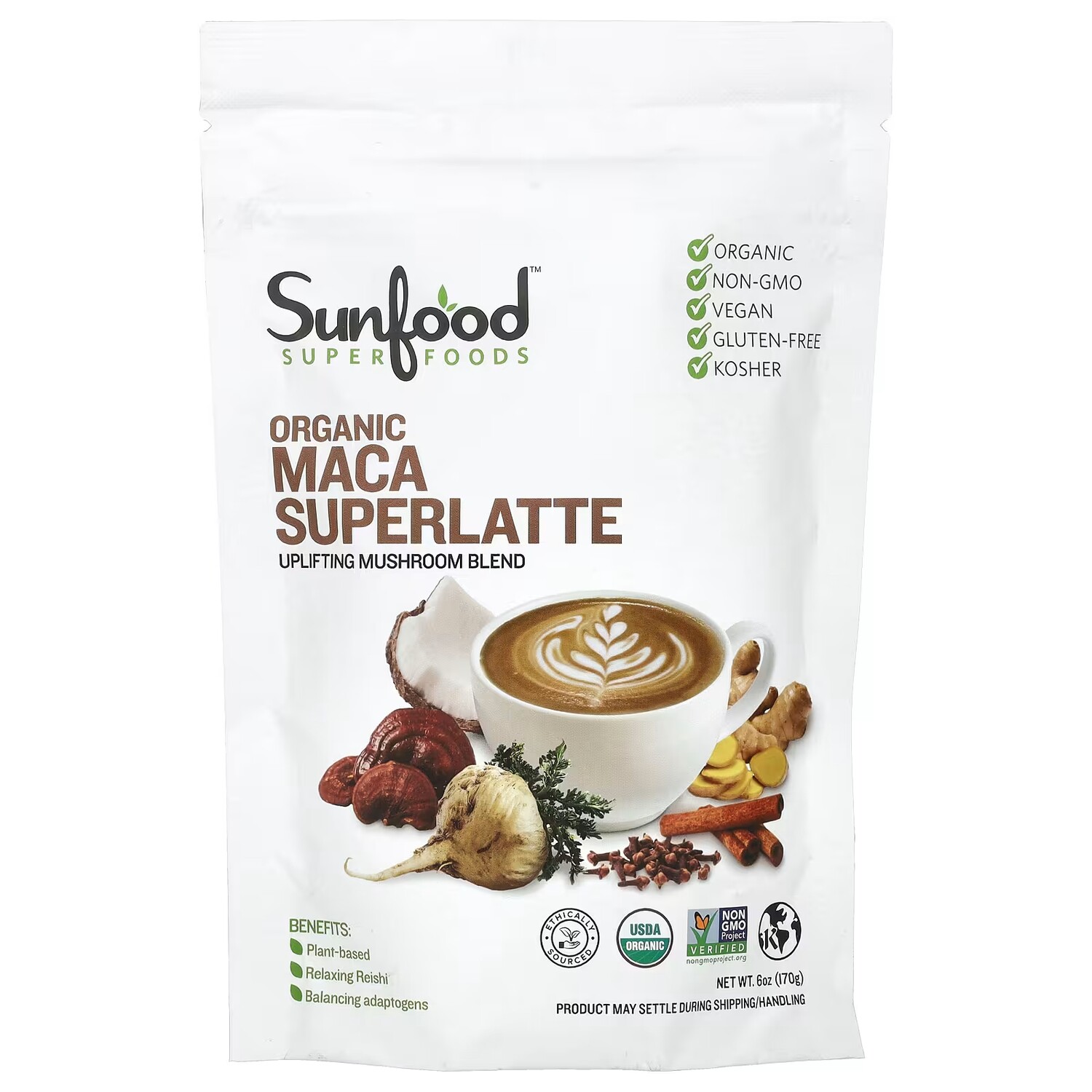 

Добавка Sunfood Organic Maca Superlatte, 170 г