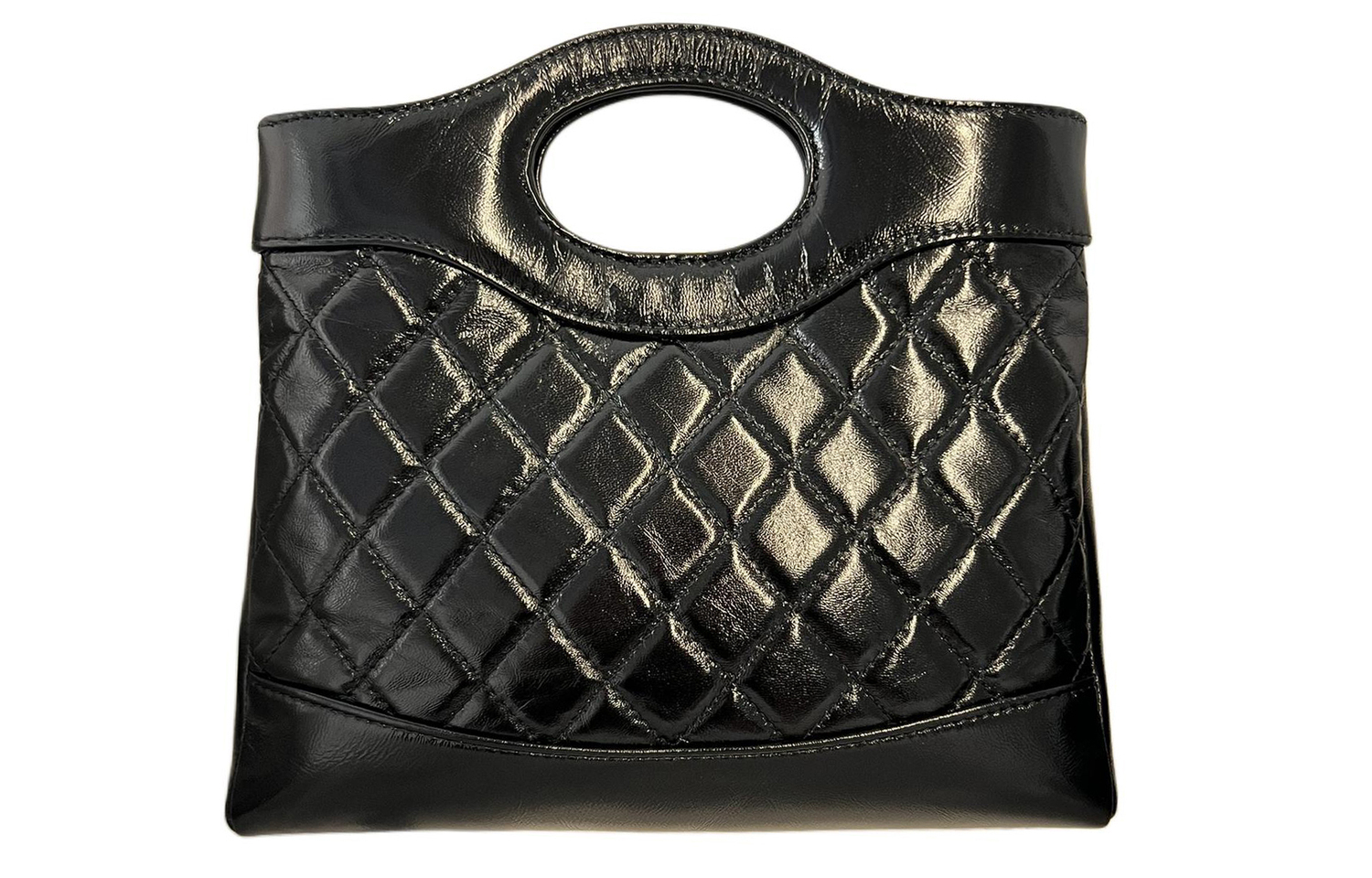 CHANEL Миниатюрная сумка 24S 31 черная с золотом — фото 3