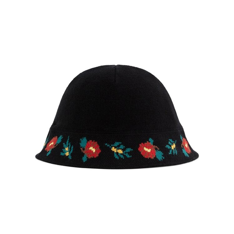 

Панама Aimé Leon Dore Floral Knit Bucket Hat, цвет Black Beauty