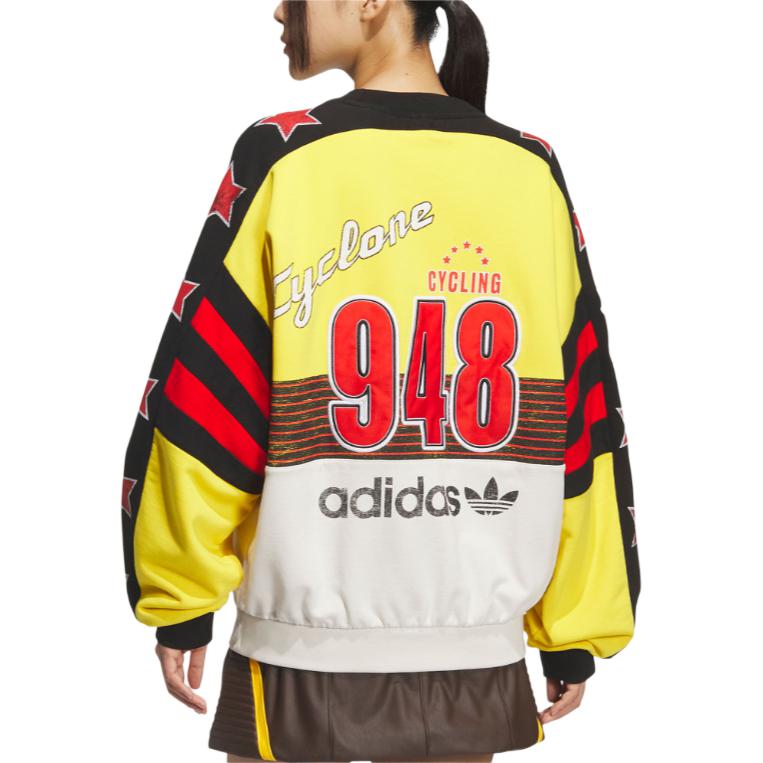 Толстовка FW25 для велоспорта унисекс Adidas Originals, желтый/белый/черный — фото 4