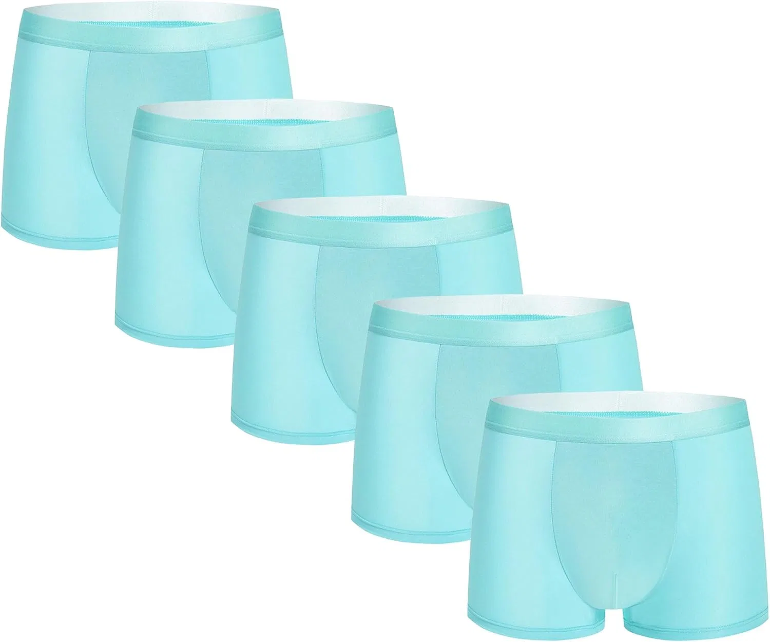 Боксеры из шелка, дышащие, Mint Green-5pc