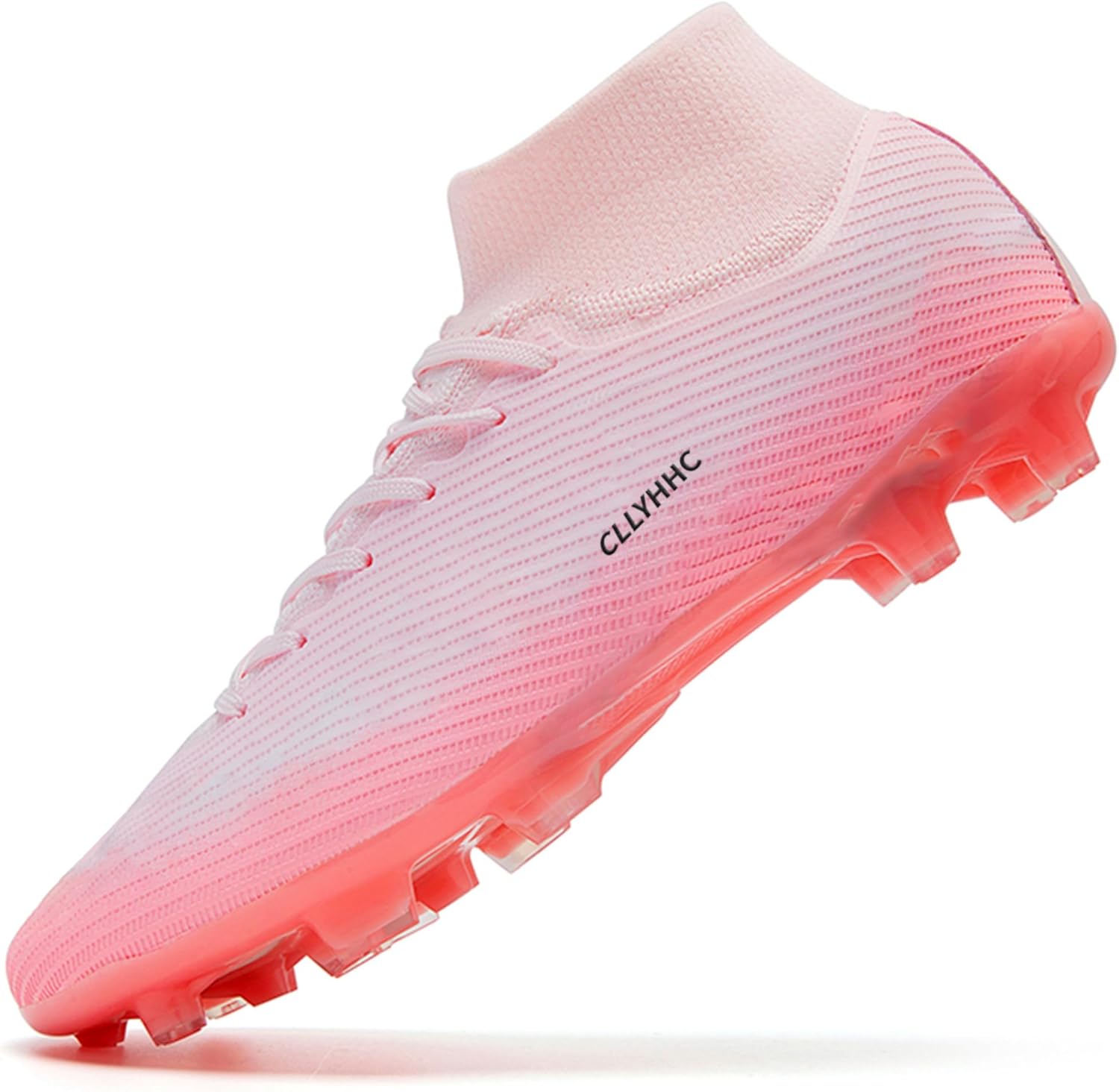 

Футбольные бутсы NISOCY для мужчин и женщин, профессиональные, высокие, для футбола на траве, уличные/зал, для профессионального футзала, тренировочные кроссовки, розовый