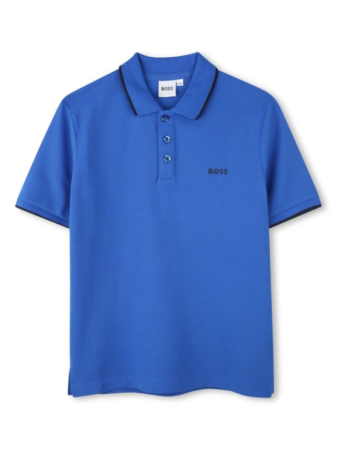 

BOSS Kidswear хлопковая рубашка-поло с логотипом, синий
