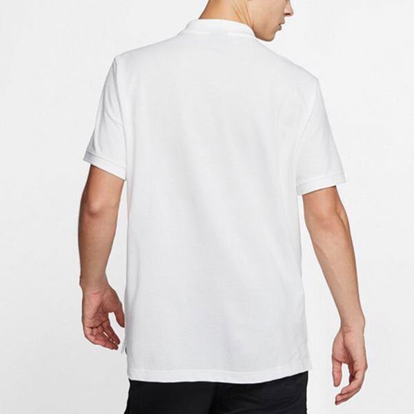 Футболка casual sports lapel short sleeve polo shirt white Nike, белый — фото 4