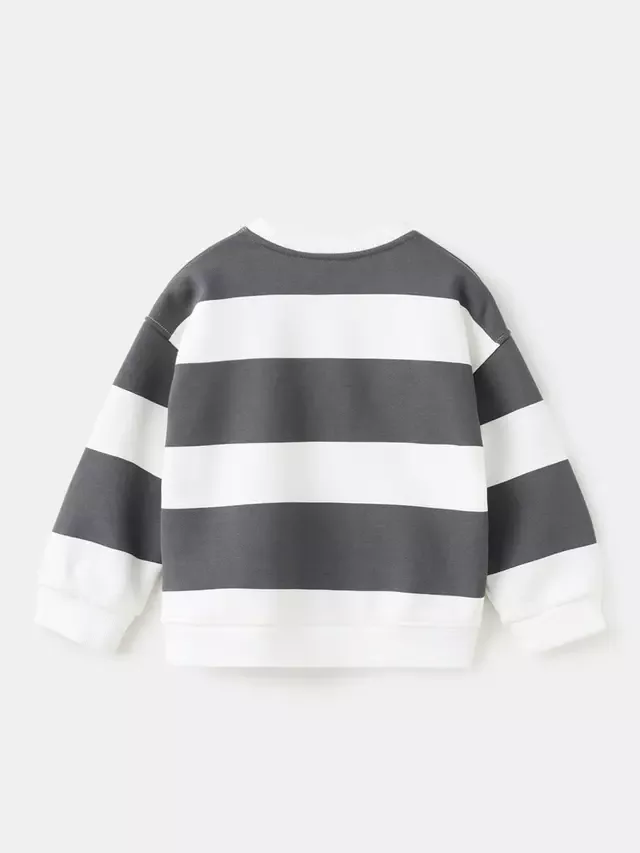 Детский полосатый комбинезон Sudadera, антрацитовый цвет Mango — фото 2