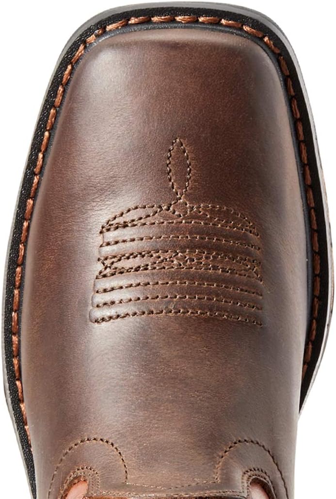 Ботинки ARIAT Unisex-Child Workhog с широкой квадратной ноской для работы, черный — фото 4
