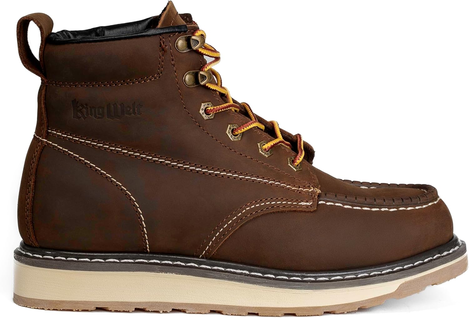 

Мужские ботинки King Welt 620 Calexico 6 с двойной плотностью, носок-мокасин, шнуровка, из премиальной кожи полного зерна, Sand