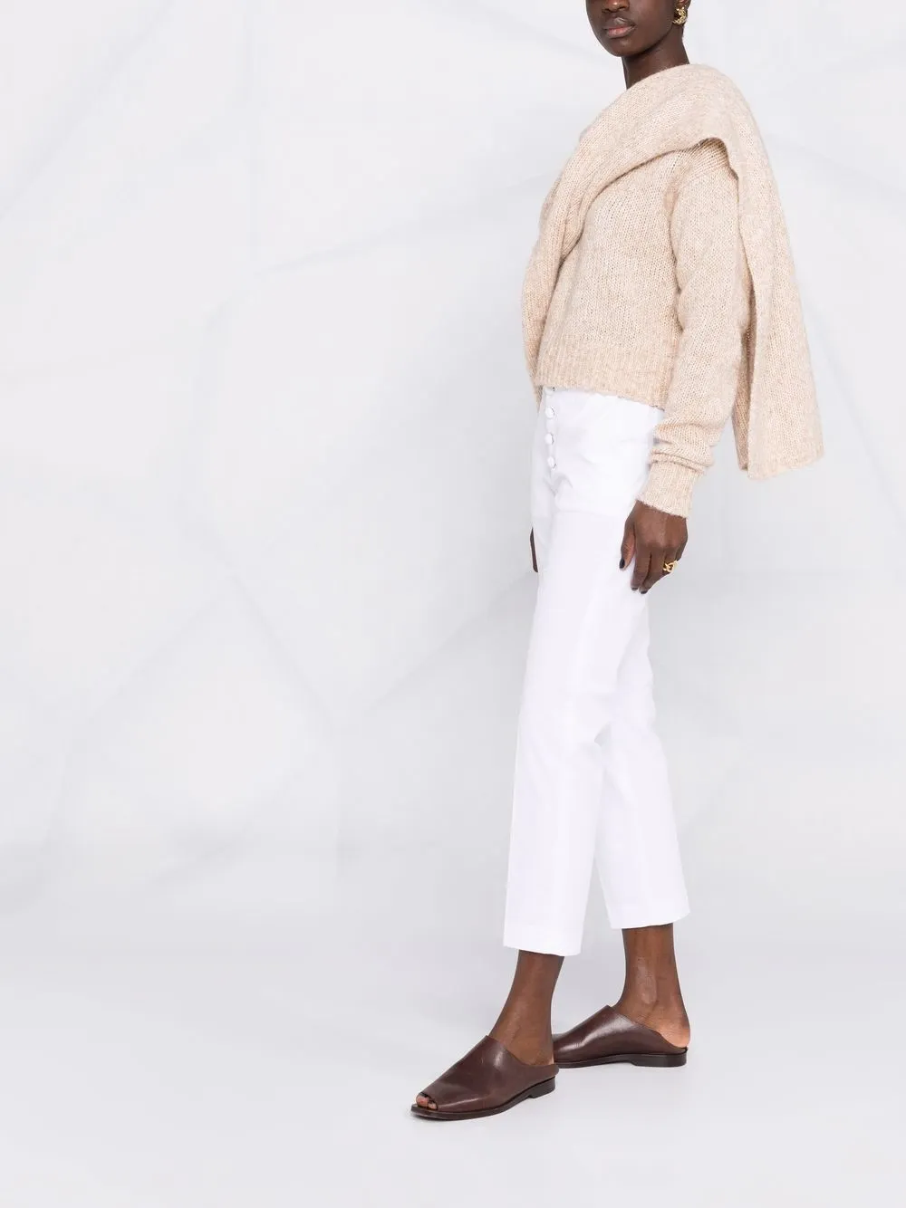 

Брюки прямого кроя на пуговицах Dondup, белый