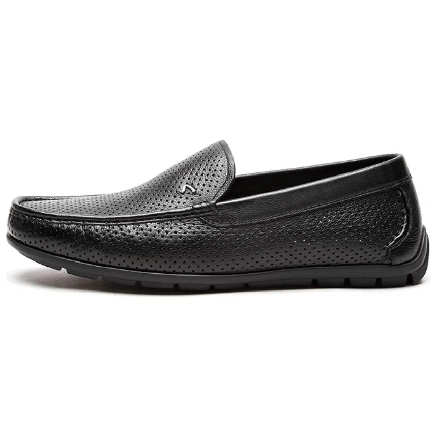 Satchi Top Grain Cow Leather Men's Casual Shoes Men's Black