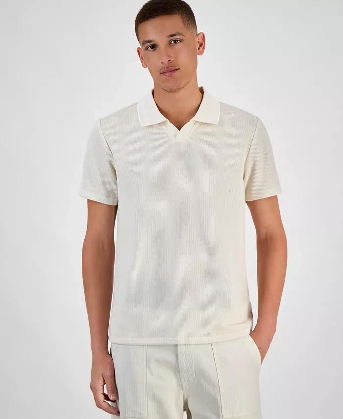 

Мужская короткорукавная поло Dante из ребристой ткани GUESS, коричневый