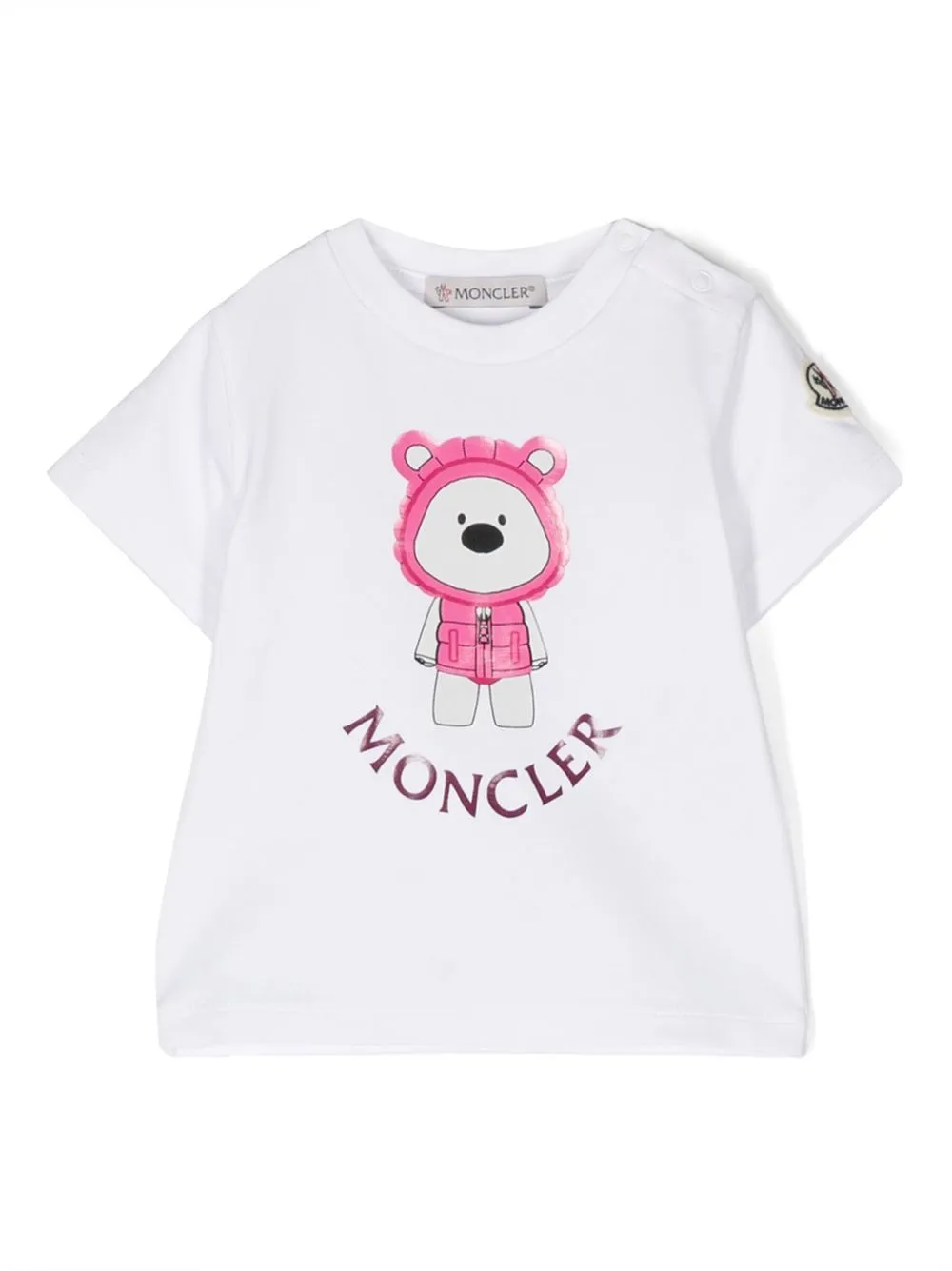 

Футболка с графичным принтом Moncler Enfant, белый