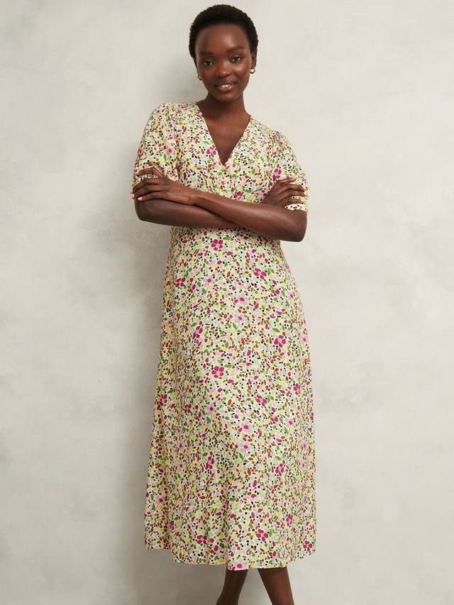 

Платье Santana с цветочным принтом Hobbs, Ivory/Multi