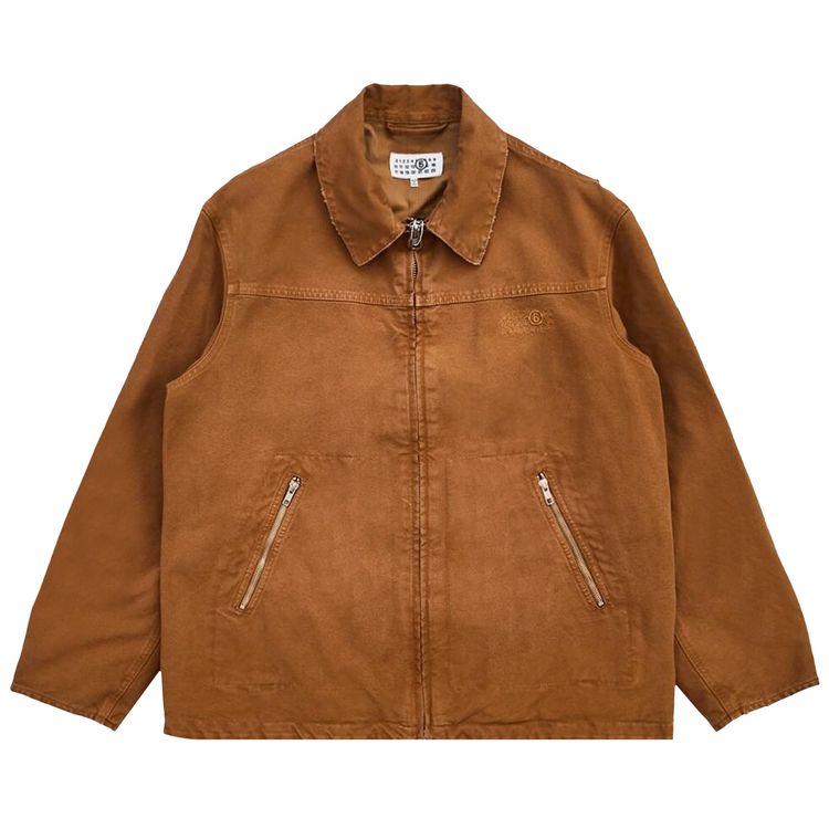 

Куртка MM6 Maison Margiela Canvas Zip-Up Jacket 'Brown', коричневый