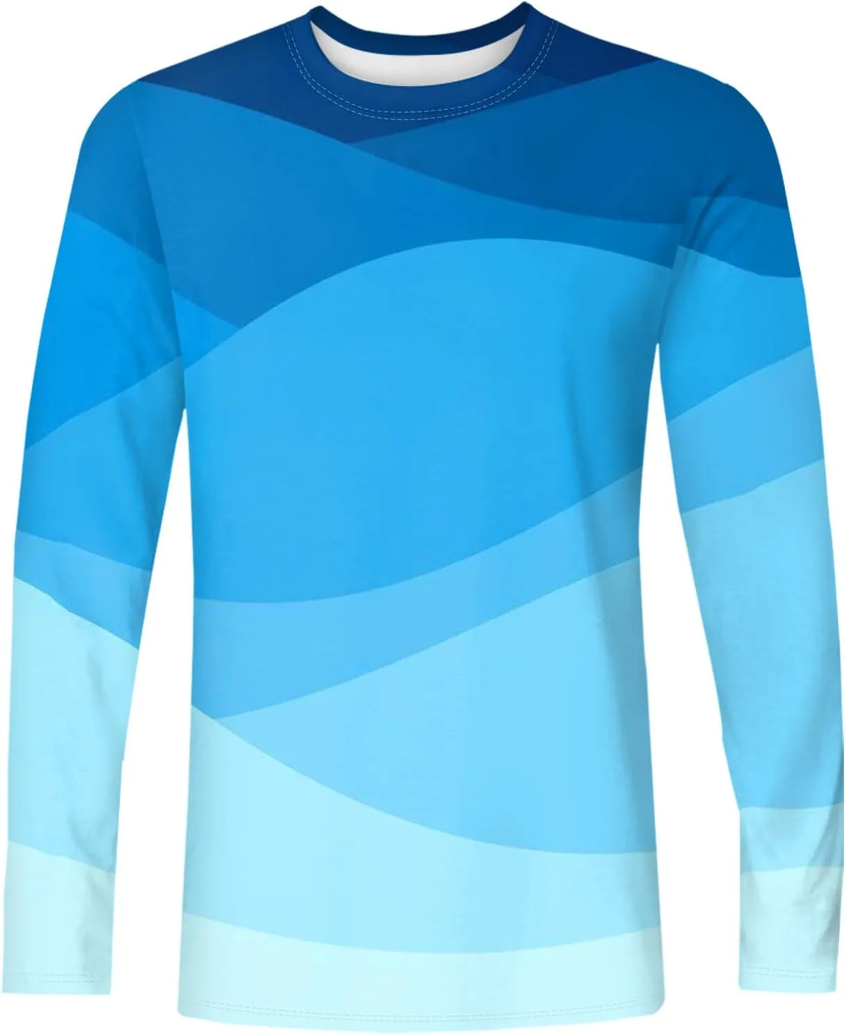 Мужская летняя футболка с длинным рукавом и круглым вырезом, Casual Basic Athletic Tee, S-4XL — фото 2