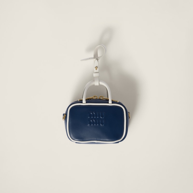 

Красивая кожаная микросумка Miu Miu, мультиколор