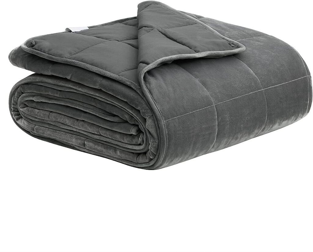

WOLTU Therapy Blanket Утяжеленное одеяло для взрослых, из микрофибры, ощущение кашемира, утяжеленное одеяло, серое, 200x230см, 11 кг, серый