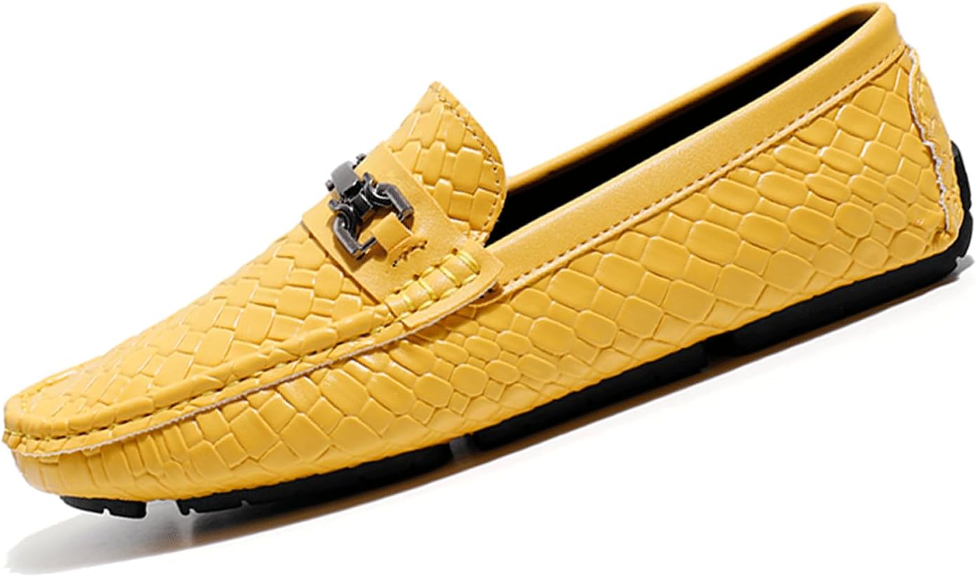 

Мужские лоферы Dacnakby из плетеной кожи, черные слипоны с пряжкой, мокасины, лодочные туфли