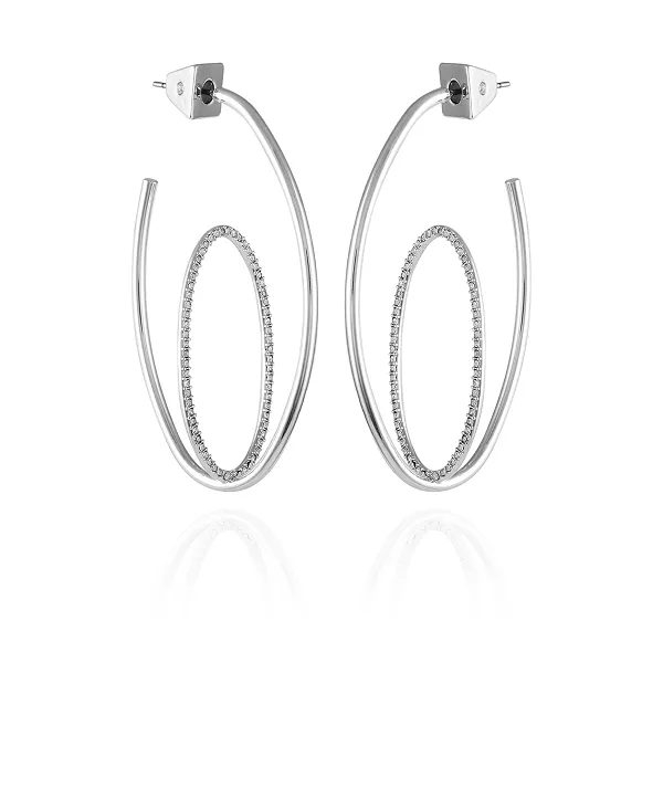 

Двойные серьги-кольца Orbital Vince Camuto, silver