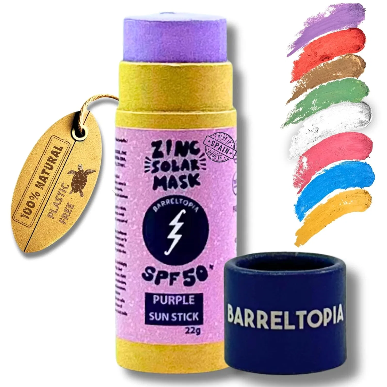 Солнцезащитный стик для лица Barreltopia Surf Stick SPF 50+, цинковые карандаши Barreltopia, Purple