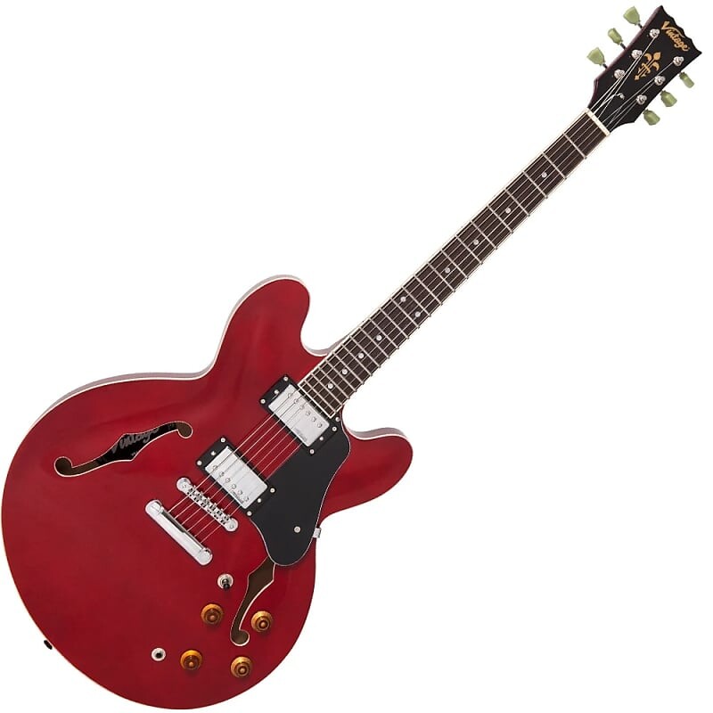 

Электрогитара Vintage Reissue Series, Semi Hollow VSA500CR Set neck w/Offset heel, Cherry Red