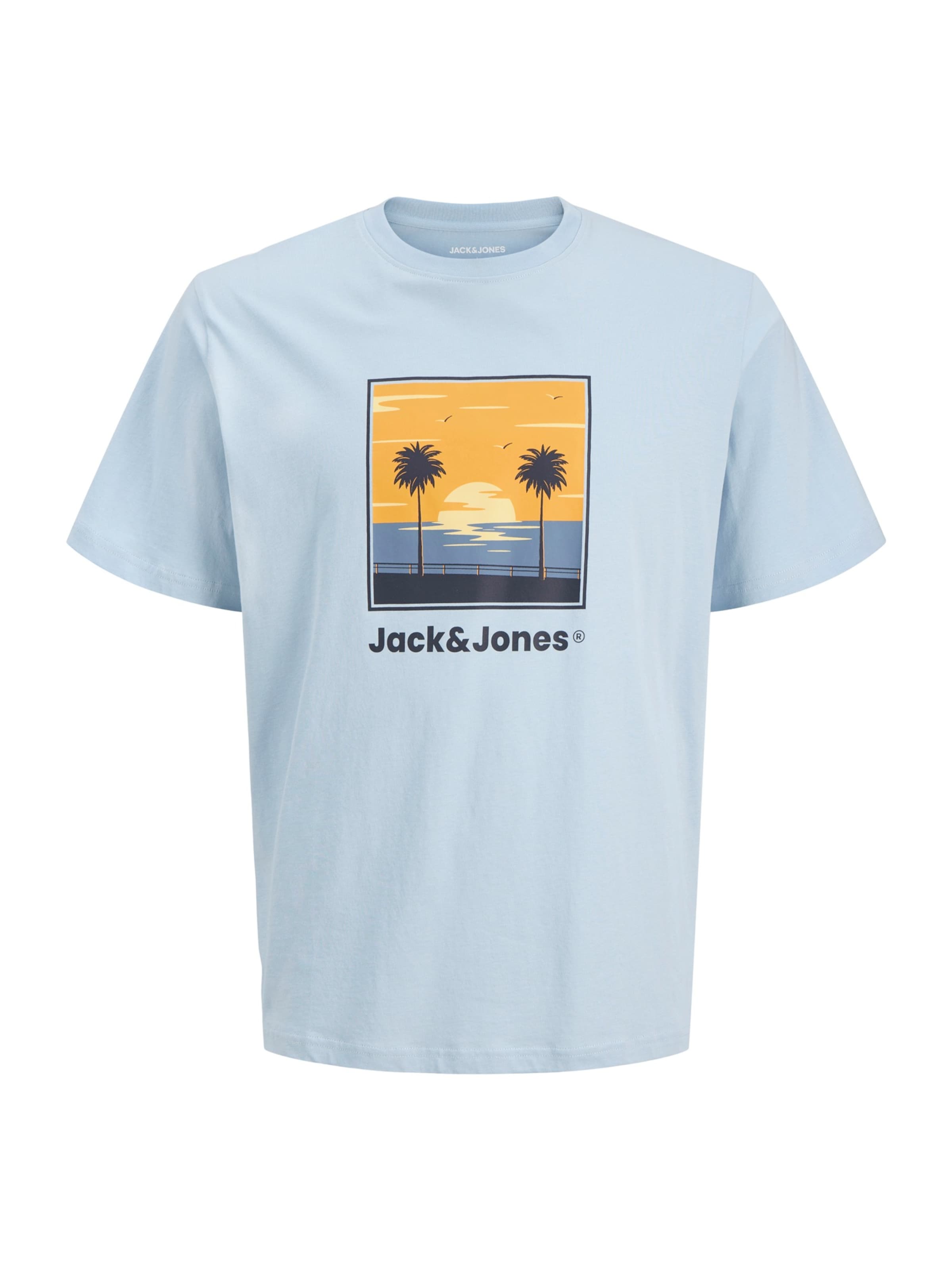 

JACK & JONES Футболка 'JJPERRY' в цвете Navy, Sky Blue