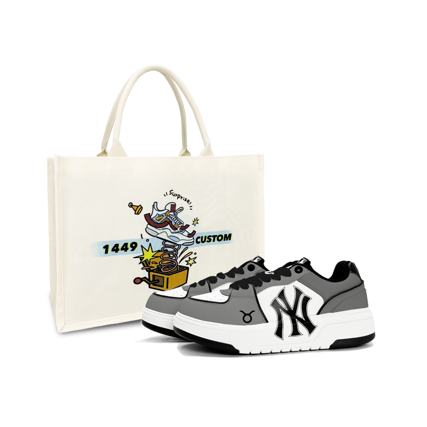 

Кроссовки для скейтборда unisex с амортизирующей стелькой Chunky Liner и износостойкой подошвой, низкие MLB, серый