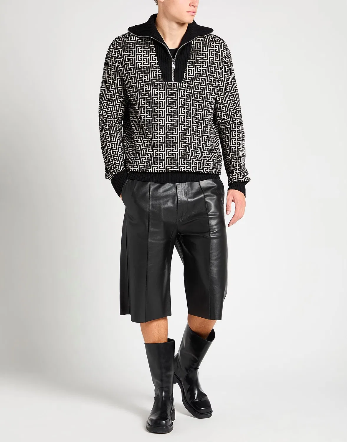 Водолазка из мериносовой шерсти BALMAIN черная — фото 4