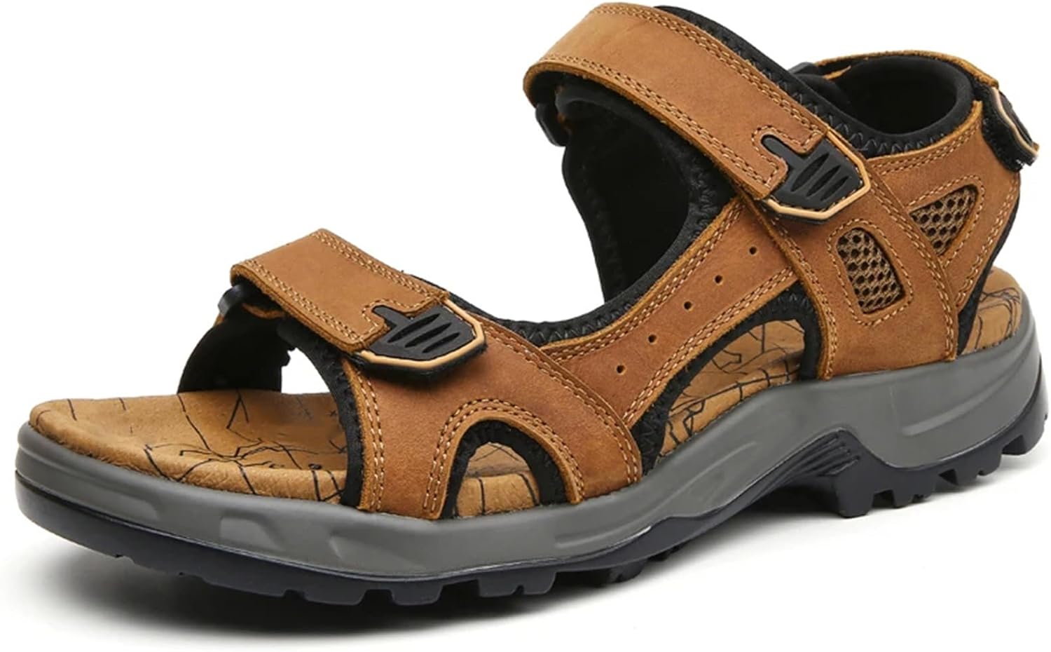 

Сандалии большого размера для мужчин, летние повседневные мужские обувь, пляжные сандалии Generic, светло-коричневый