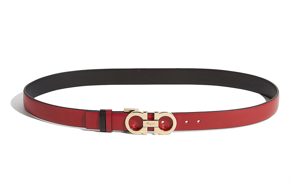 

Женский ремень из коровьей кожи FERRAGAMO Fashion Plate Buckle, красный, ширина: 2,5 см