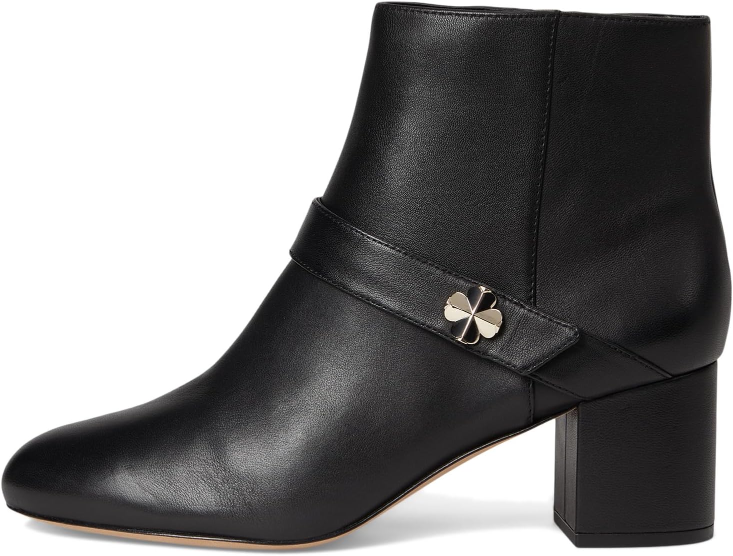 Ботинки Kate Spade New York Women's Spade Flower Smooth Leather Heeled Ankle Bootie, Black — фото 4