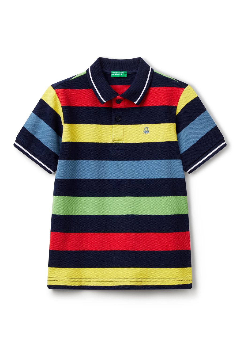 

Поло STRIPED SHORT SLEEVE United Colors of Benetton, желтый