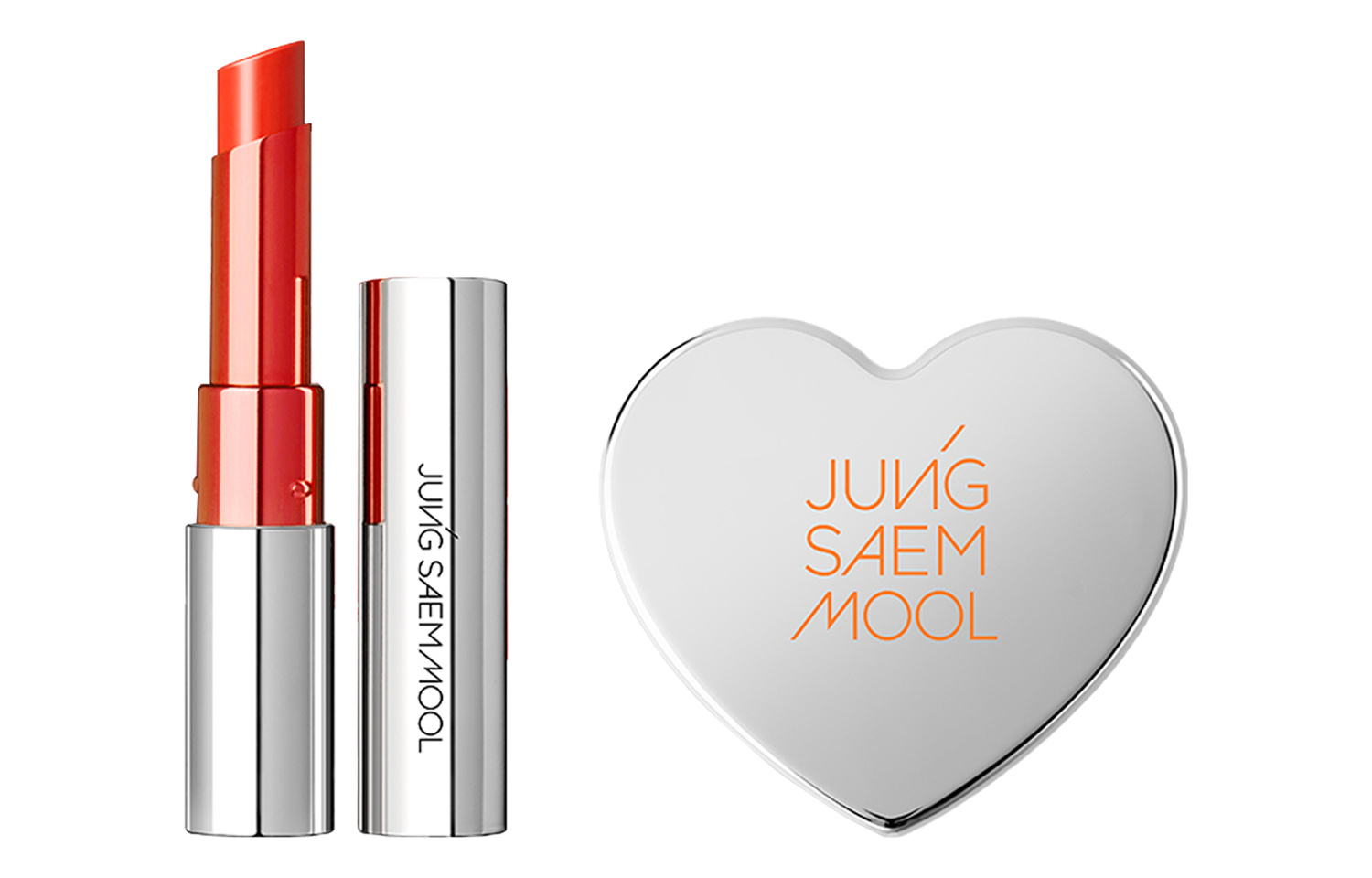 

Классический набор деви макияжа limited easy to blend mirror finish 2,3 г + зеркало для макияжа в форме сердца JUNGSAEMMOOL