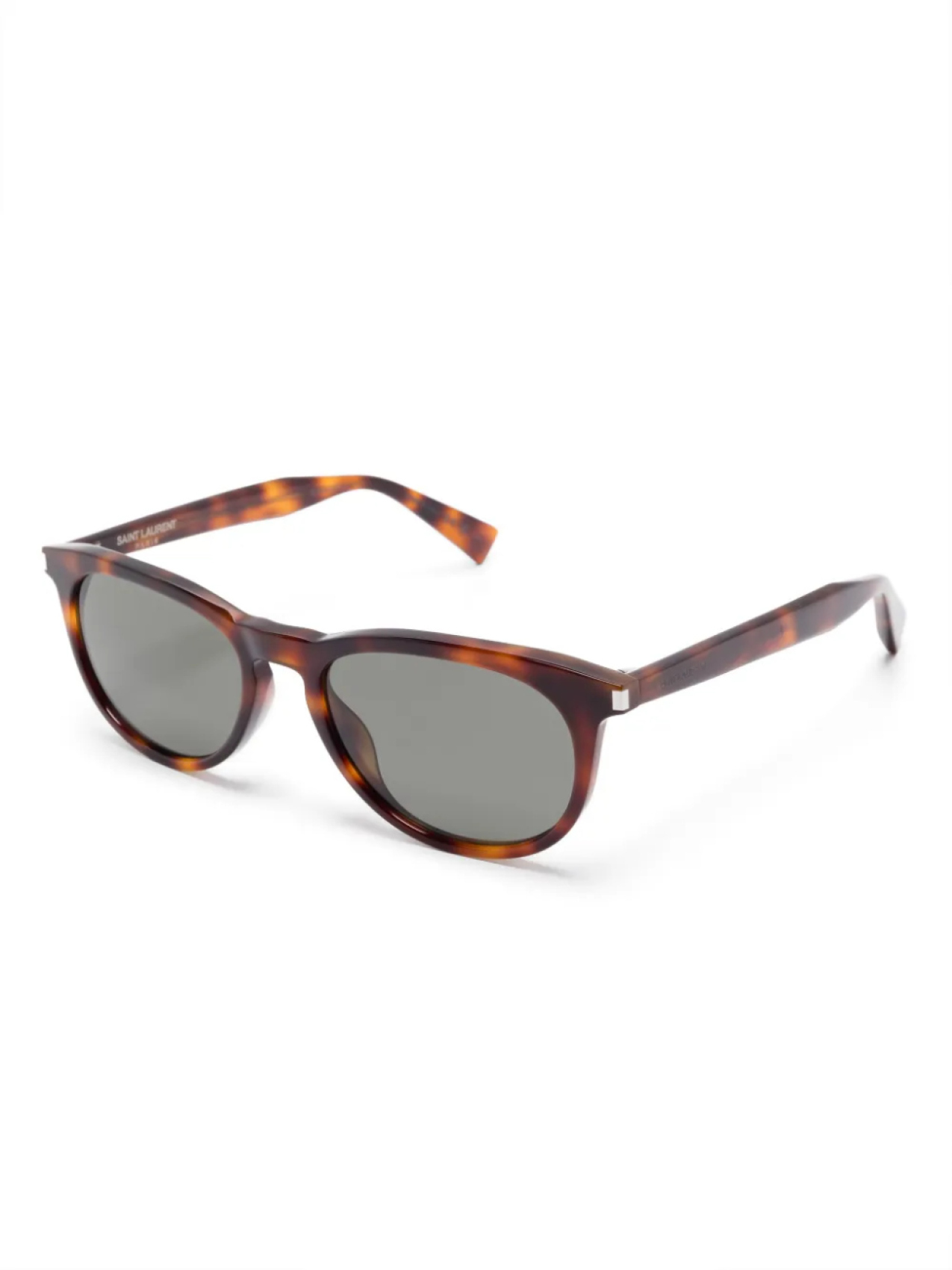 Saint Laurent Eyewear солнцезащитные очки в овальной оправе, коричневый — фото 2