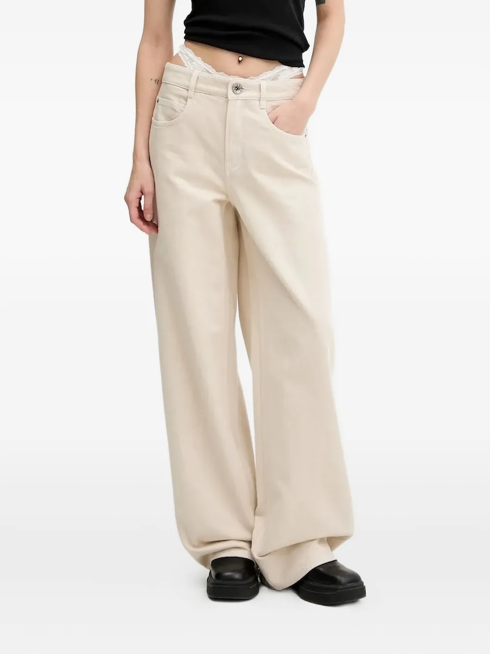 

Джинсы прямого кроя с нашивкой-логотипом Miss Sixty, нейтральный