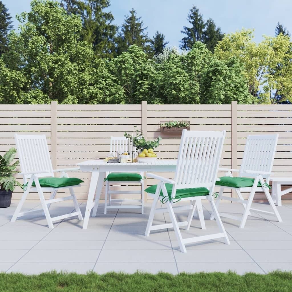 

The Living Store Подушки на стул 4 шт 40x40x7 см Ткань Оксфорд Зеленый