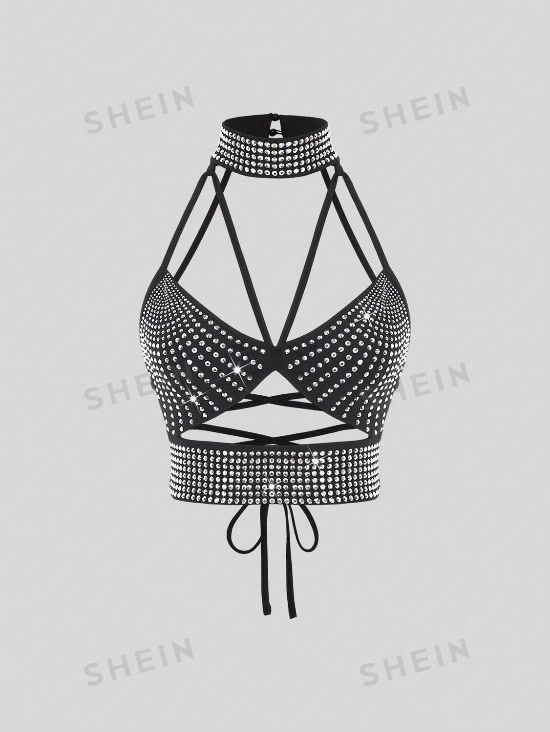 

Топ женский Shein Icon с открытой спиной, черный