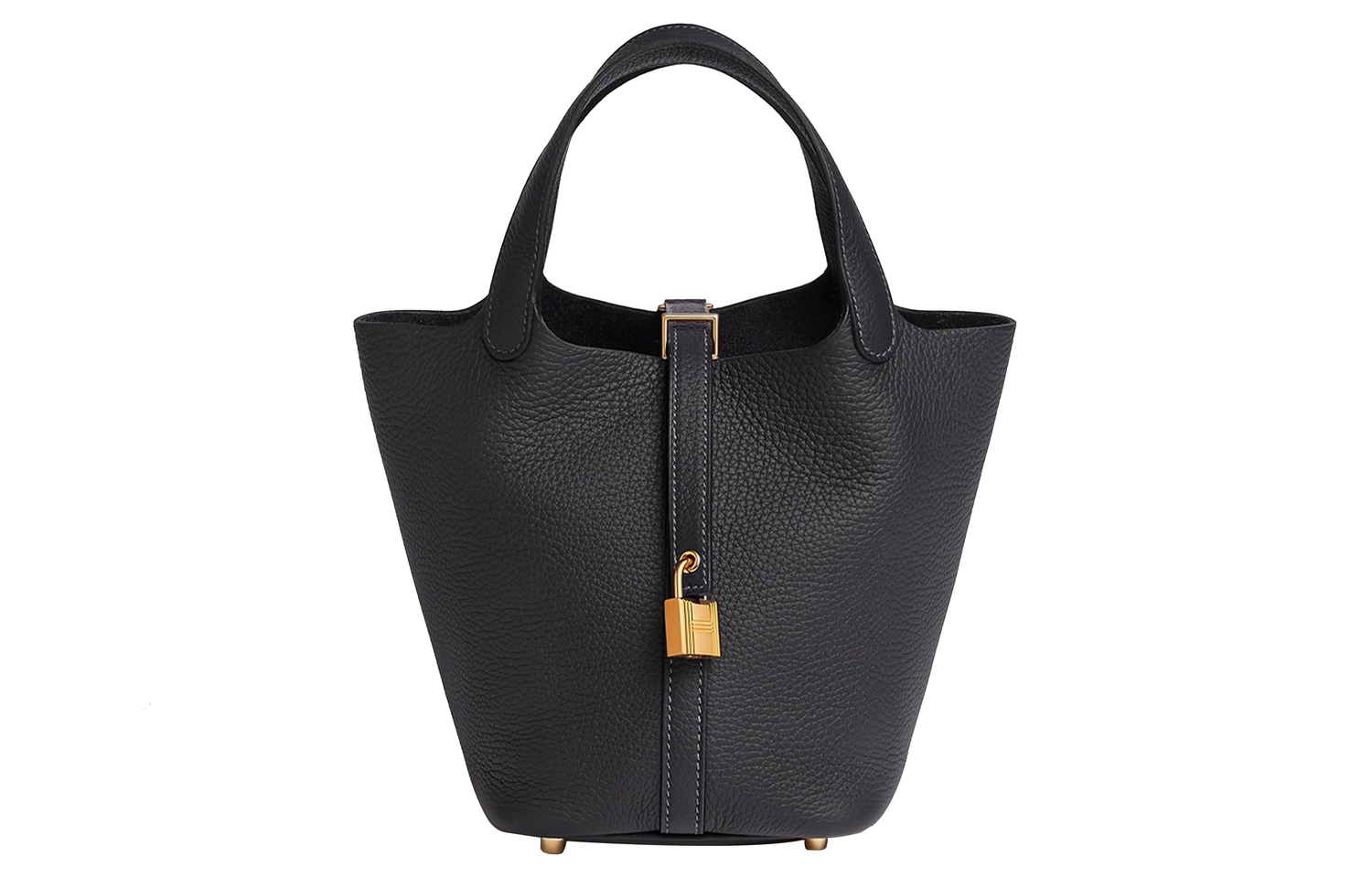 

HERMES Сумка Пикотин Лок Клеменс Буллок кожаная корзинка ведро женская 3Y Кабан тёмно-синяя