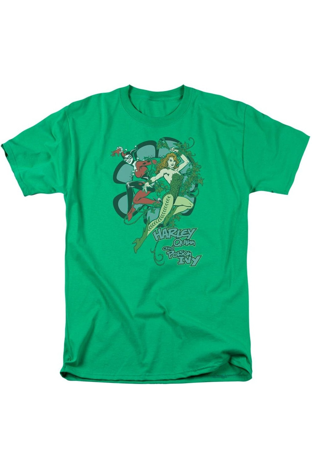 

Футболка с коротким рукавом для взрослых DC Comics Harley And Ivy Gildan, цвет kelly green