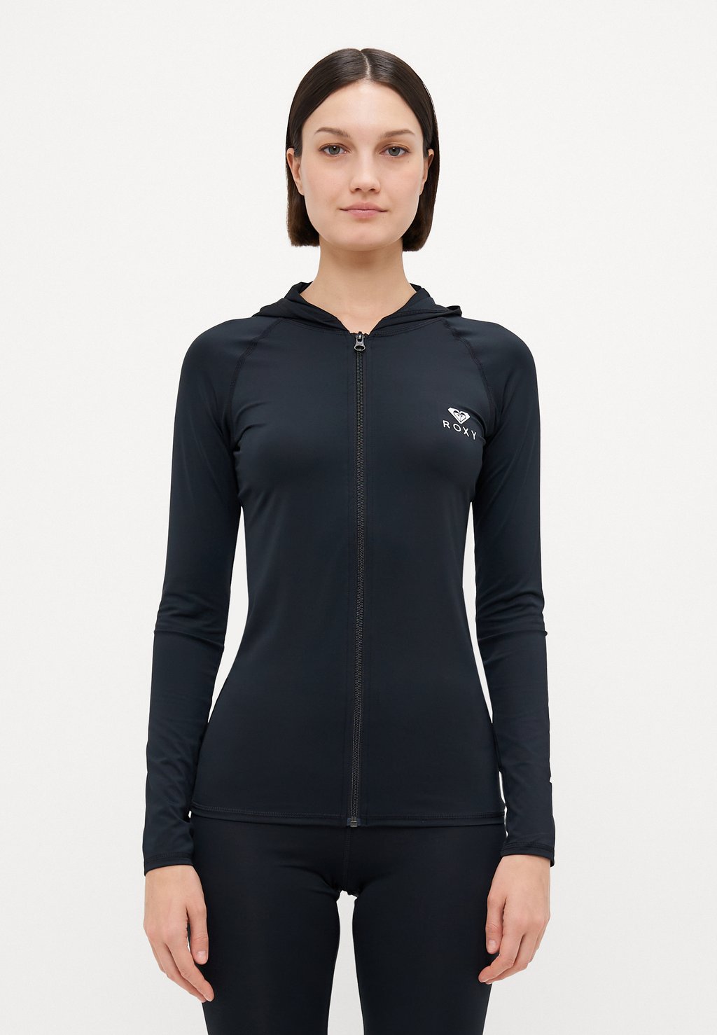 

Верх бикини NEW ESSENTIALS HOODIE ZIPPED Roxy, черный