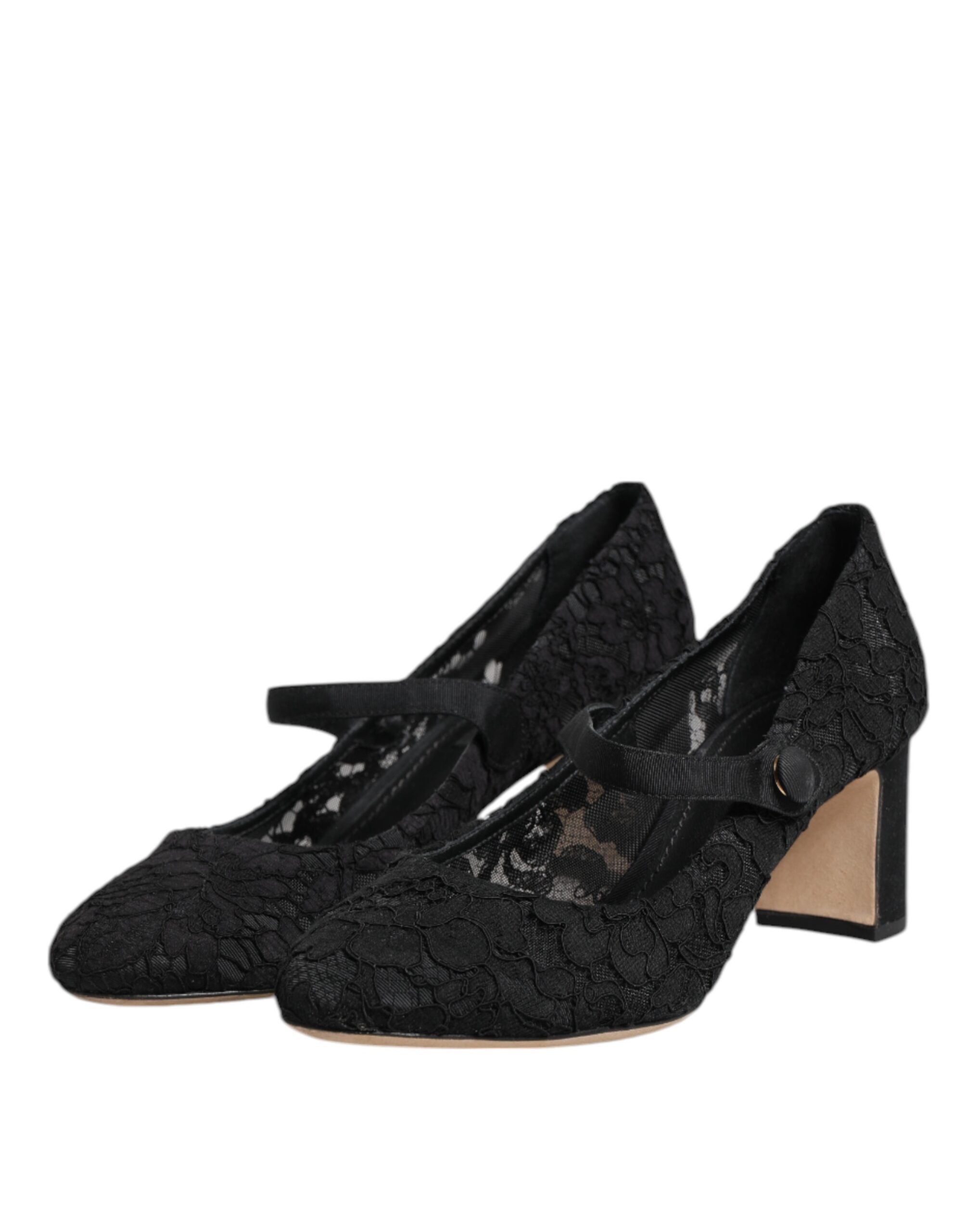 Черные туфли-лодочки Mary Jane Taormina на шнуровке Dolce & Gabbana, черный — фото 4