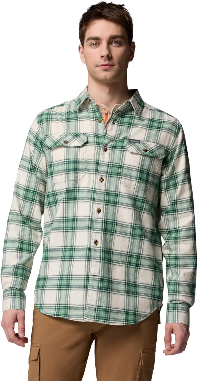 

Рубашка Columbia Mens Flare Gun Stretch Flannel, Rain Forest Two Lane Tartan