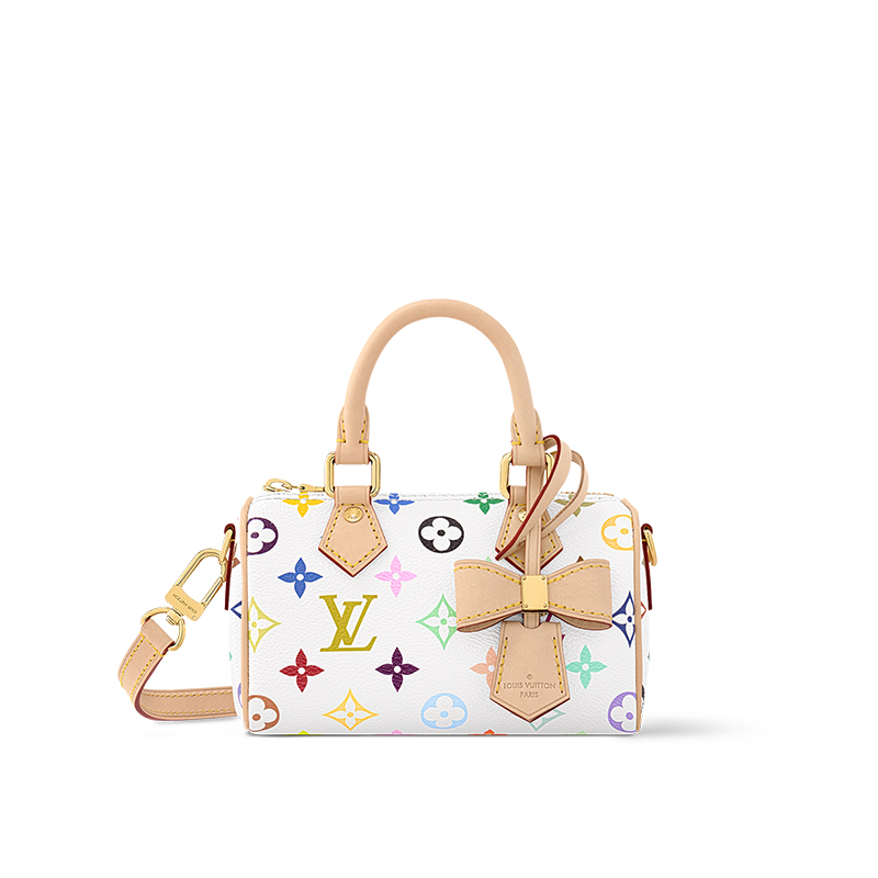 

LOUIS VUITTON Сумка кросс-боди Takashi Murakami Nano Speedy белая разноцветная