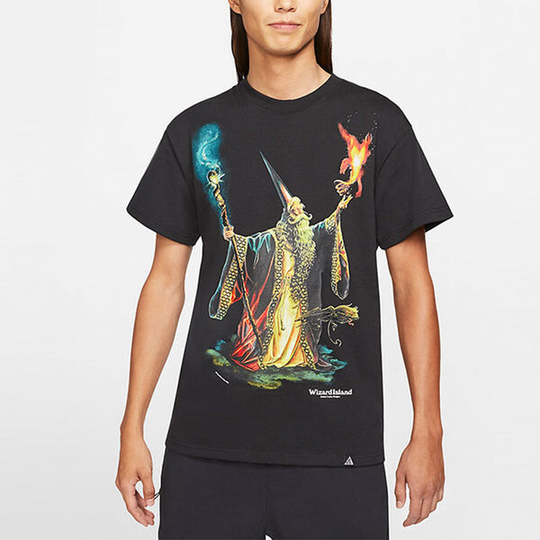 Футболка Nike ACG Casual Sports Subject Printing Short Sleeve Black, черный — фото 4