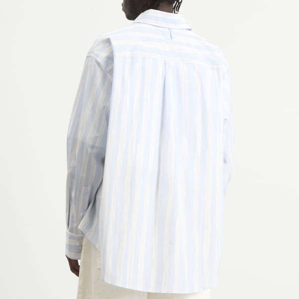 Рубашка в полоску Камарг Jacquemus, синий бежевый gouache print — фото 3