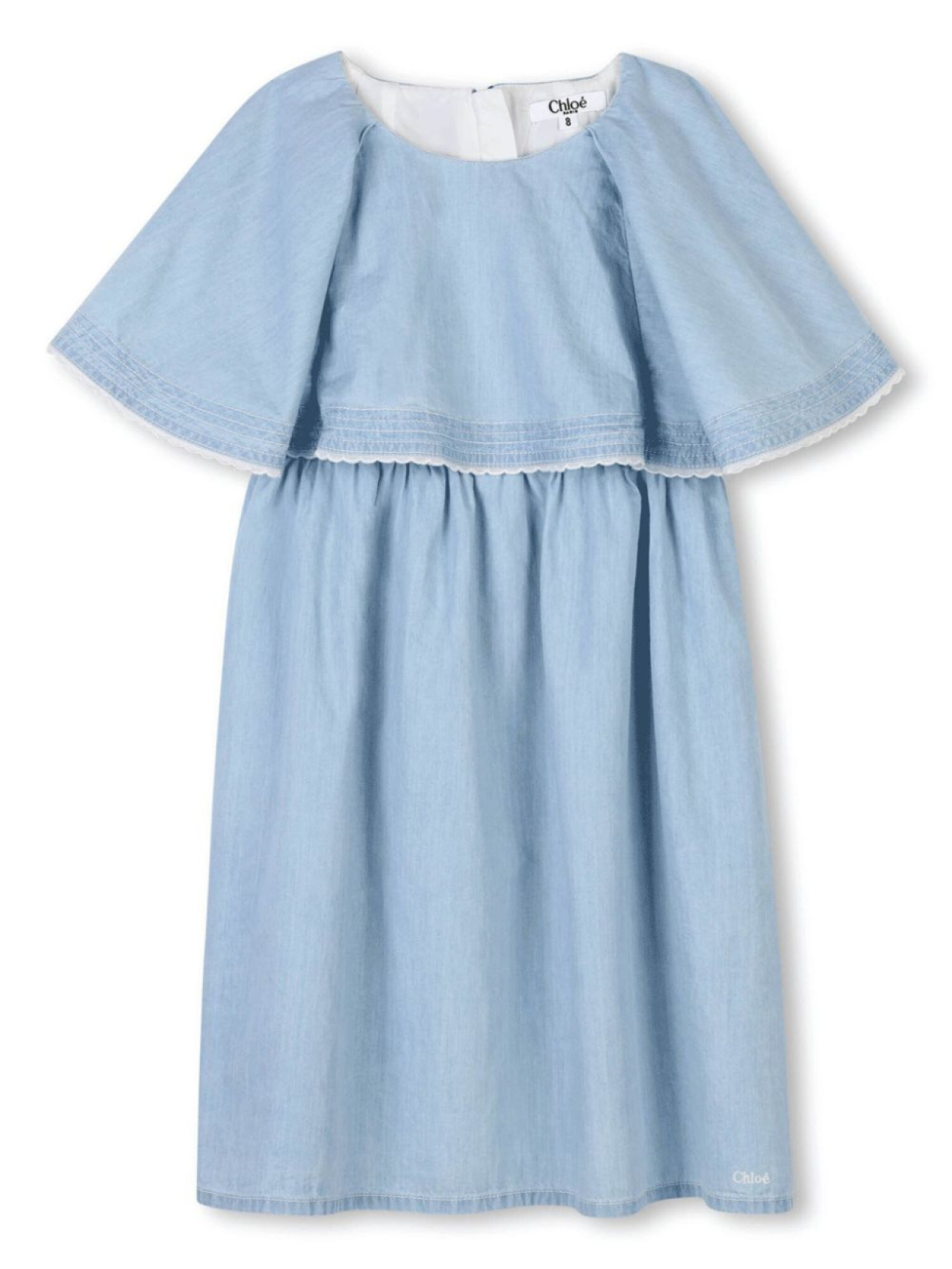 

Chloé Kids платье с оборками, синий
