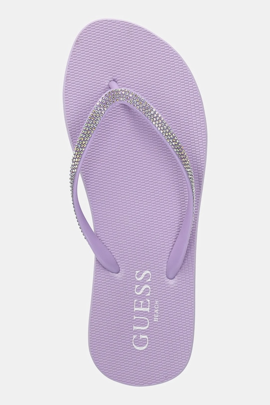 Шлепанцы Flip Flop Rhinestone с камнями Guess, фиолетовый — фото 4